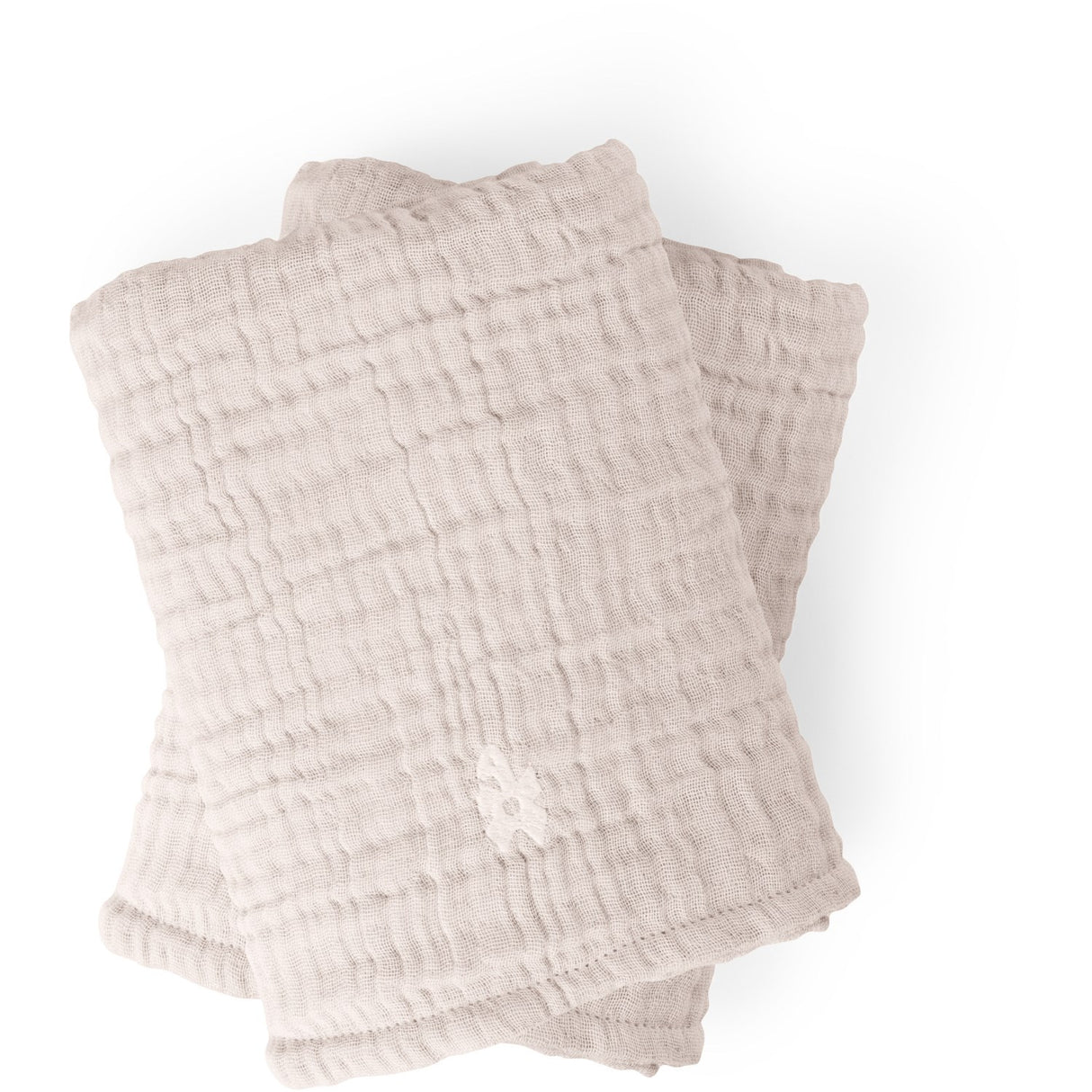 Sebra Rose Pusleunderlag 6-lags 2-Pak Muslin