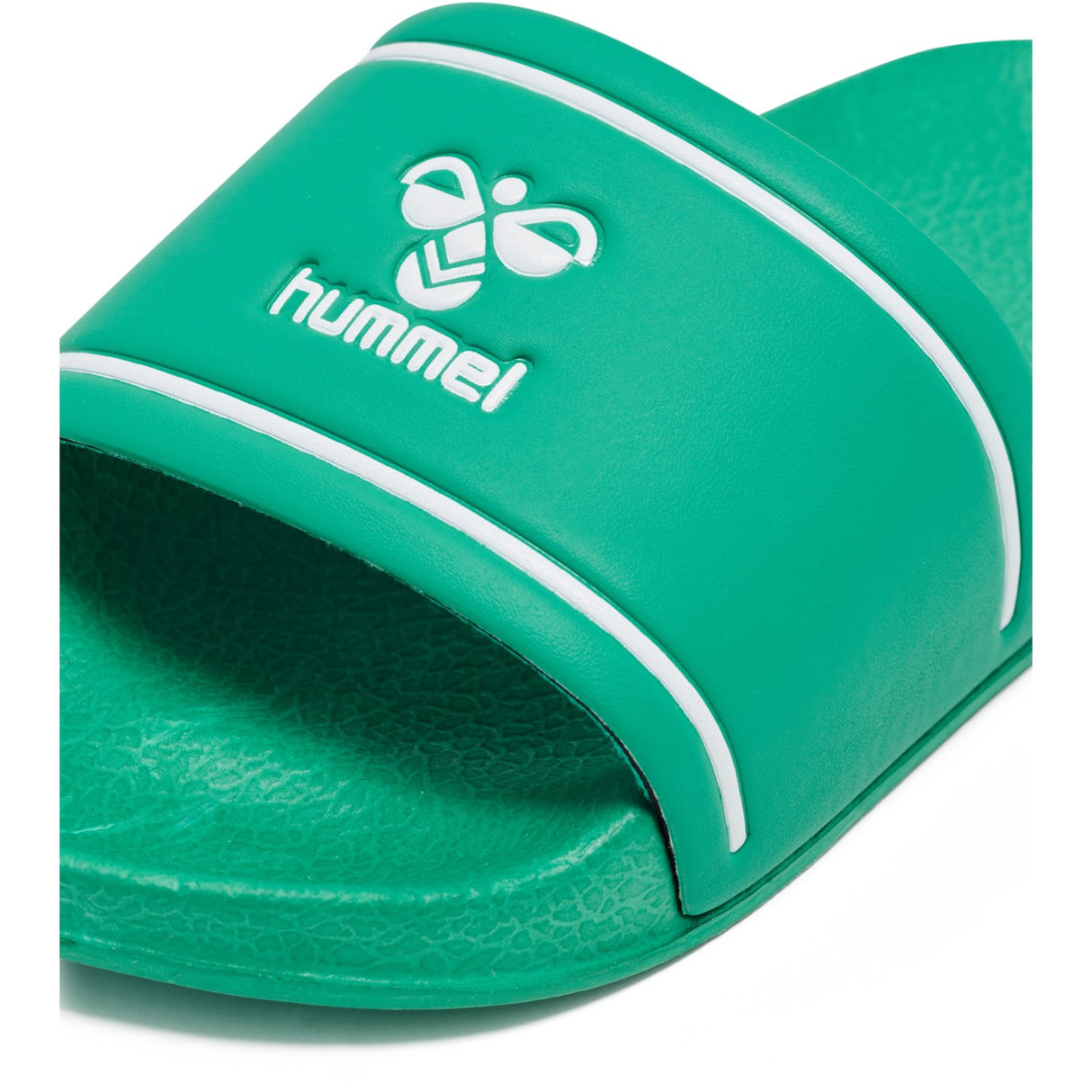Hummel Green/White Pool Slide Jr