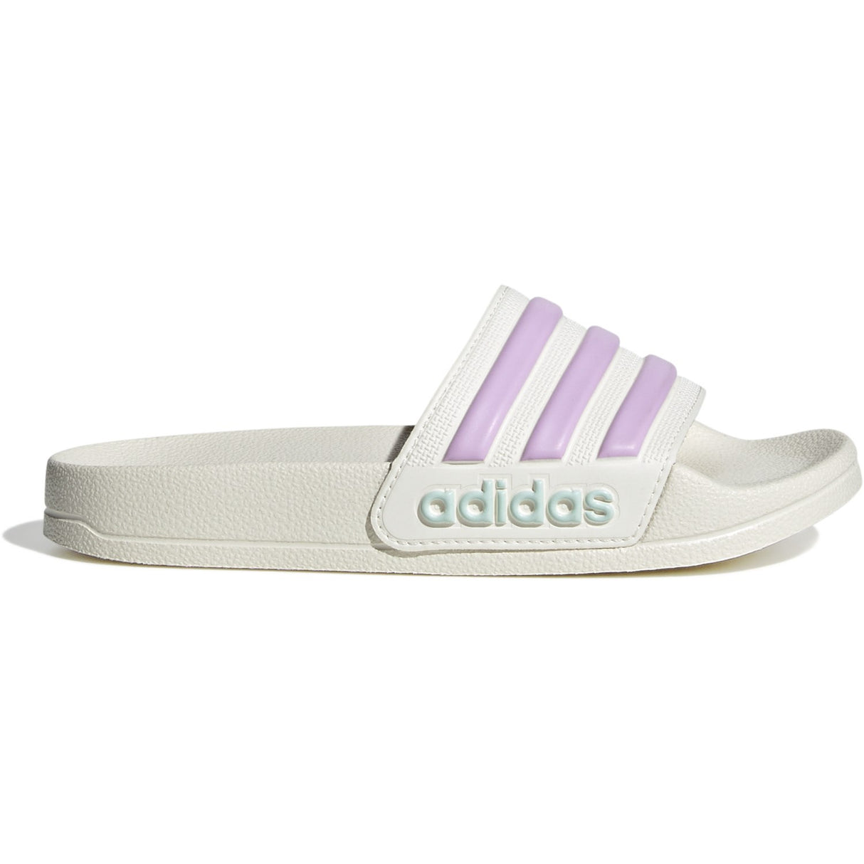 adidas Originals Off White/Bliss Lilac/Halo Mint Adilette Shower K Klipklapper