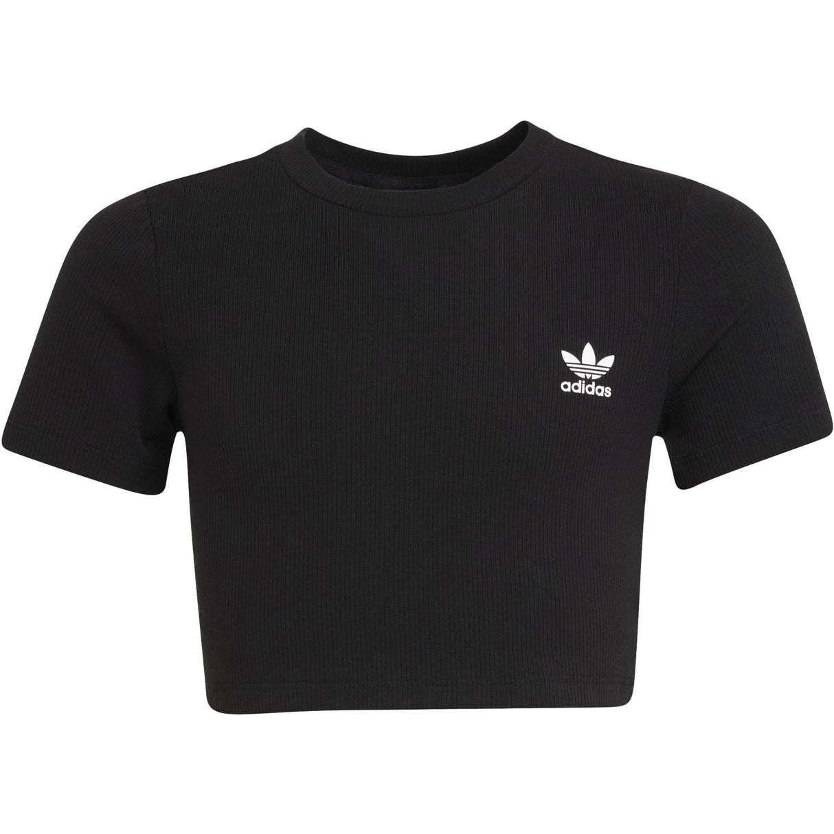 adidas Originals Black Rib Crop T-shirt