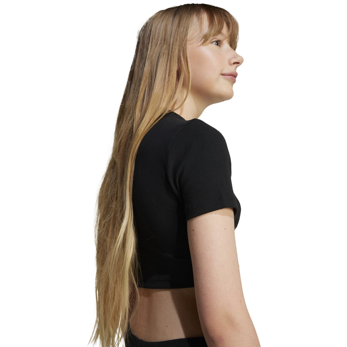 adidas Originals Black Rib Crop T-shirt