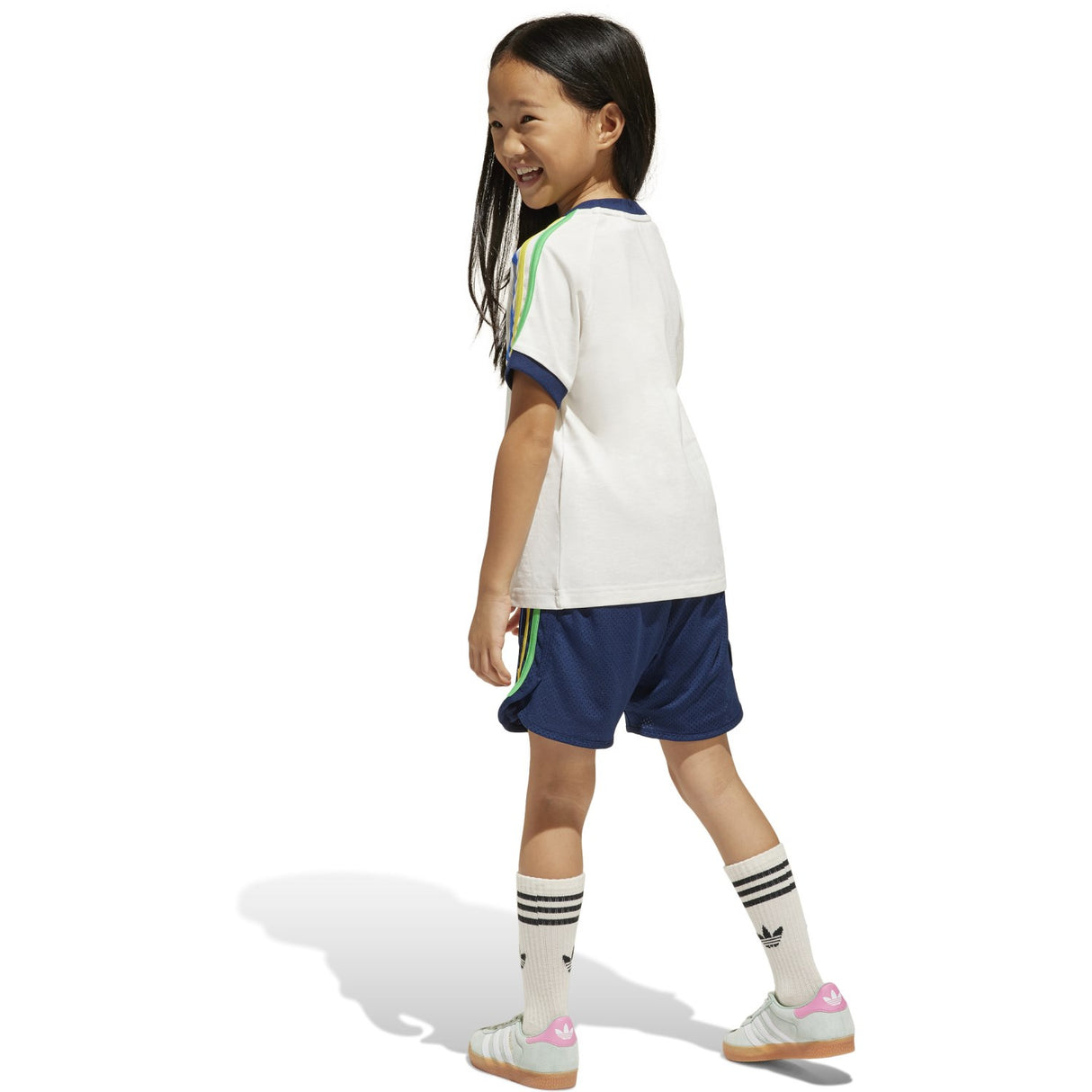 adidas Originals Cloud White/Night Indigo Shorts Tee Sæt