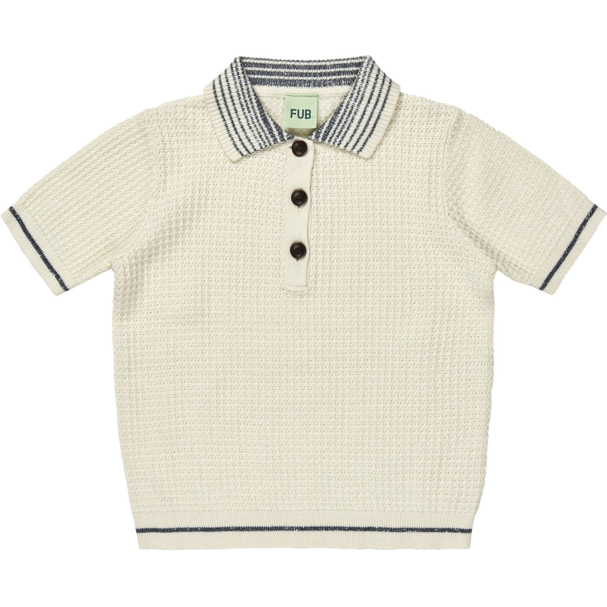 FUB ecru Structure Polo