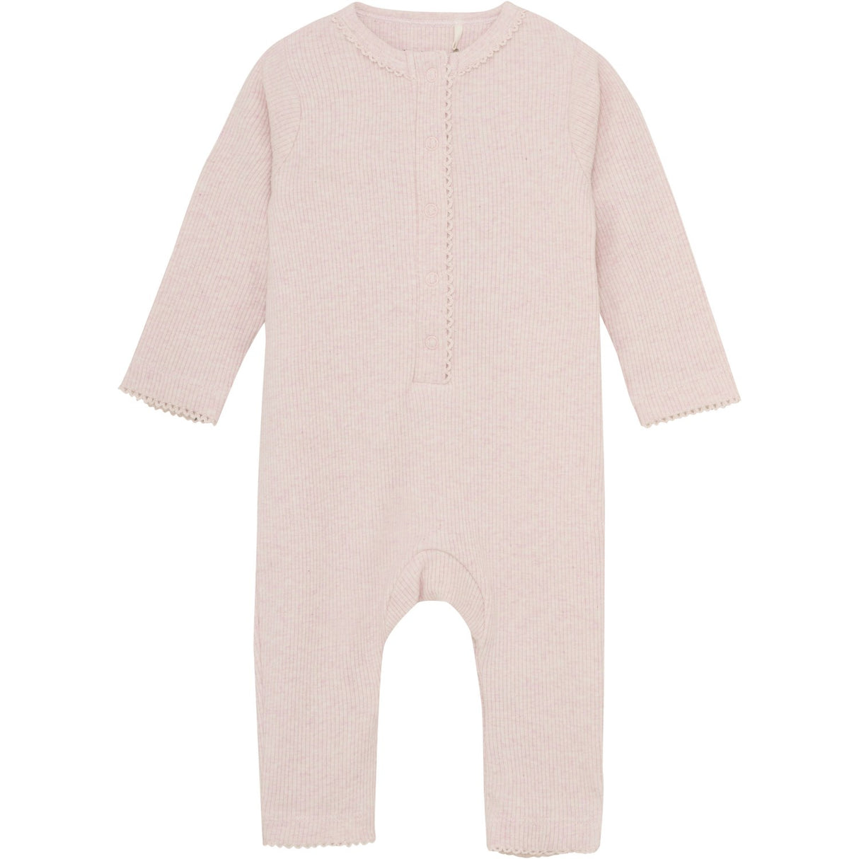 FIXONI Hushed Violet Melange Romper LS Mélange Rib