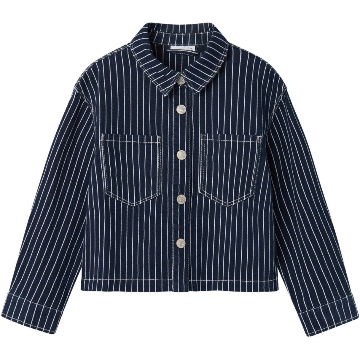 Name It Navy Blazer Zoe Twill Oversize Stripe Skjorte