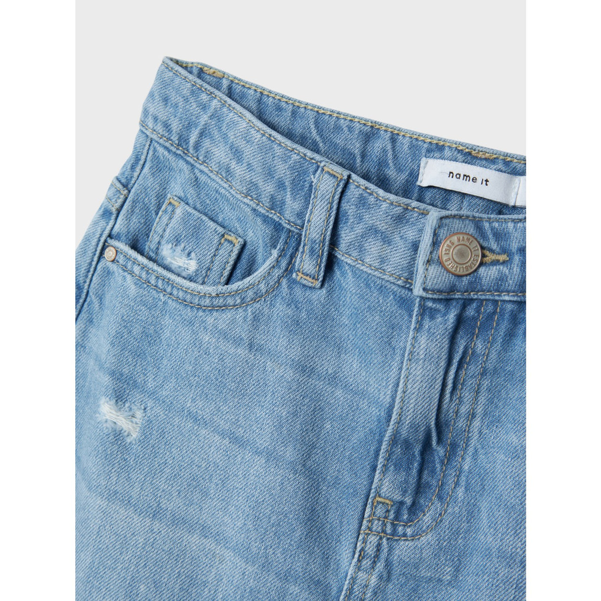 Name It Light Blue Denim Kat Denim Lang Nederdel Noos