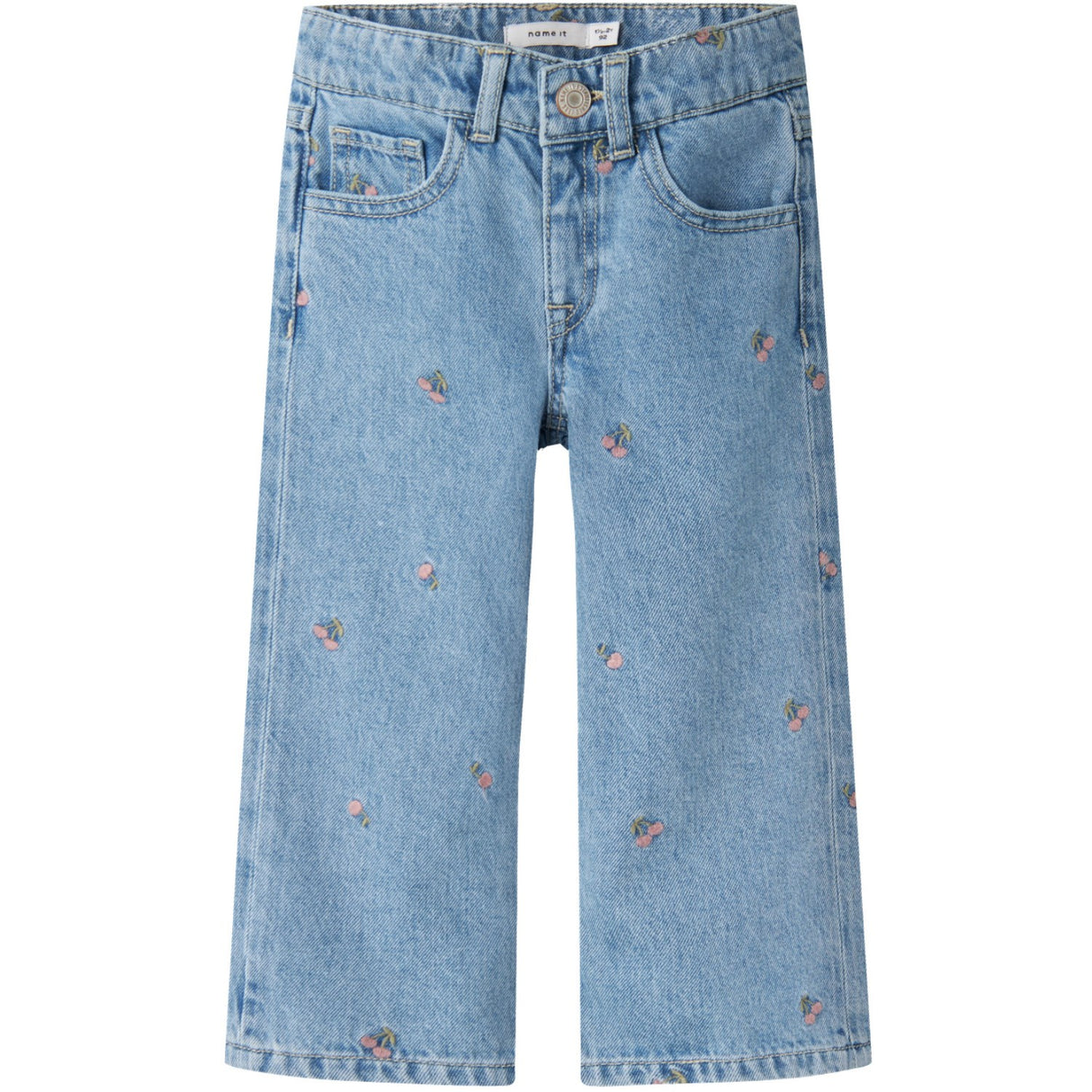 Name It Light Blue Denim Rose Wide Jeans