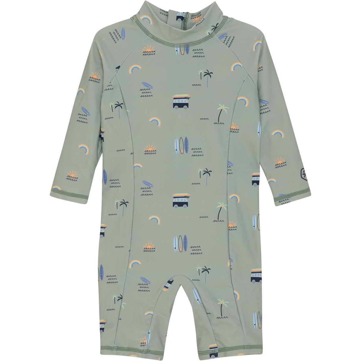 Color Kids Iceberg Green Baby Badeheldragt L/S, AOP