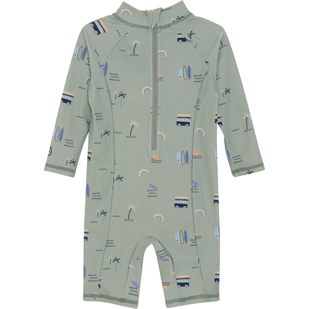 Color Kids Iceberg Green Baby Badeheldragt L/S, AOP