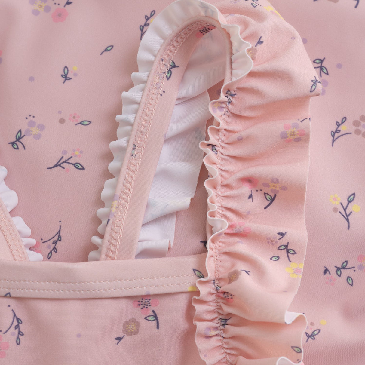 Color Kids Coral Blush Badedragt m. Flæser, AOP