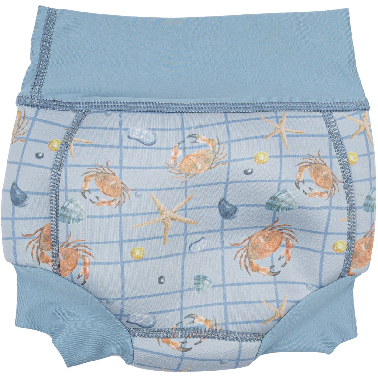 Mikk-Line Faded Denim AOP Baby Badebukser Genanvendt