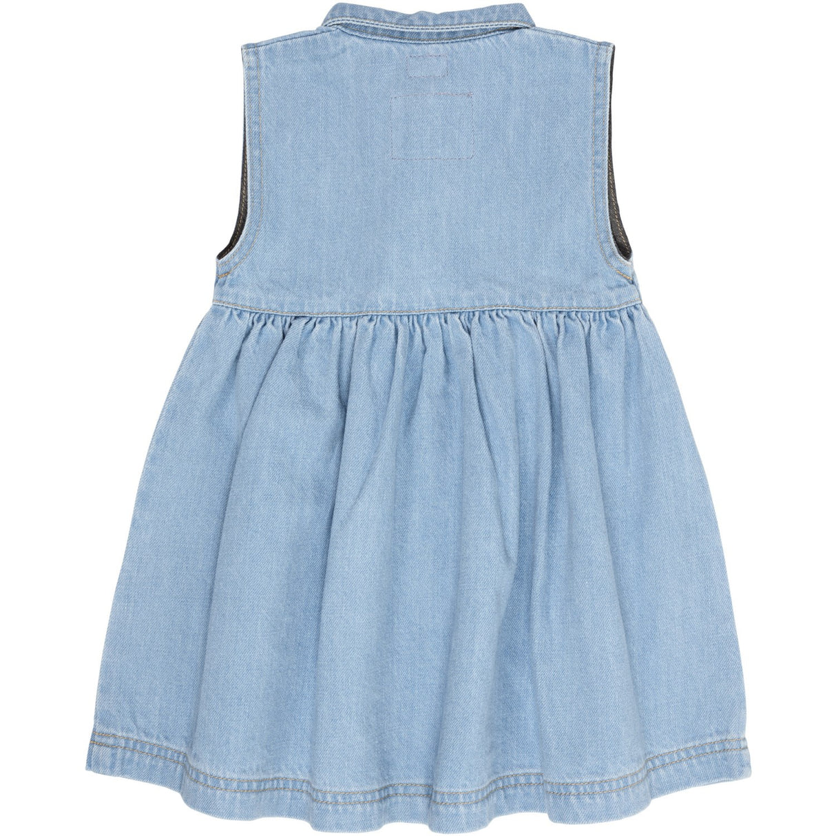 COPENHAGEN COLORS Super Lt Blue Indigo Washed Organic Denim Kjole m. Krave
