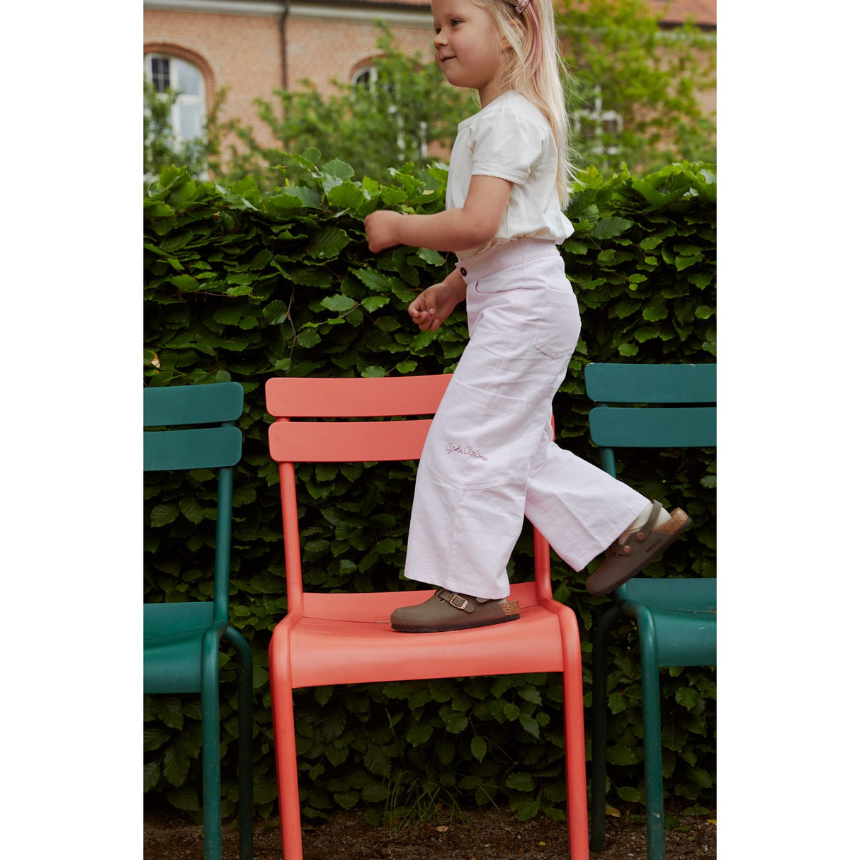 COPENHAGEN COLORS Ballerina Stripe Striped Wide Bukser m. Lommer