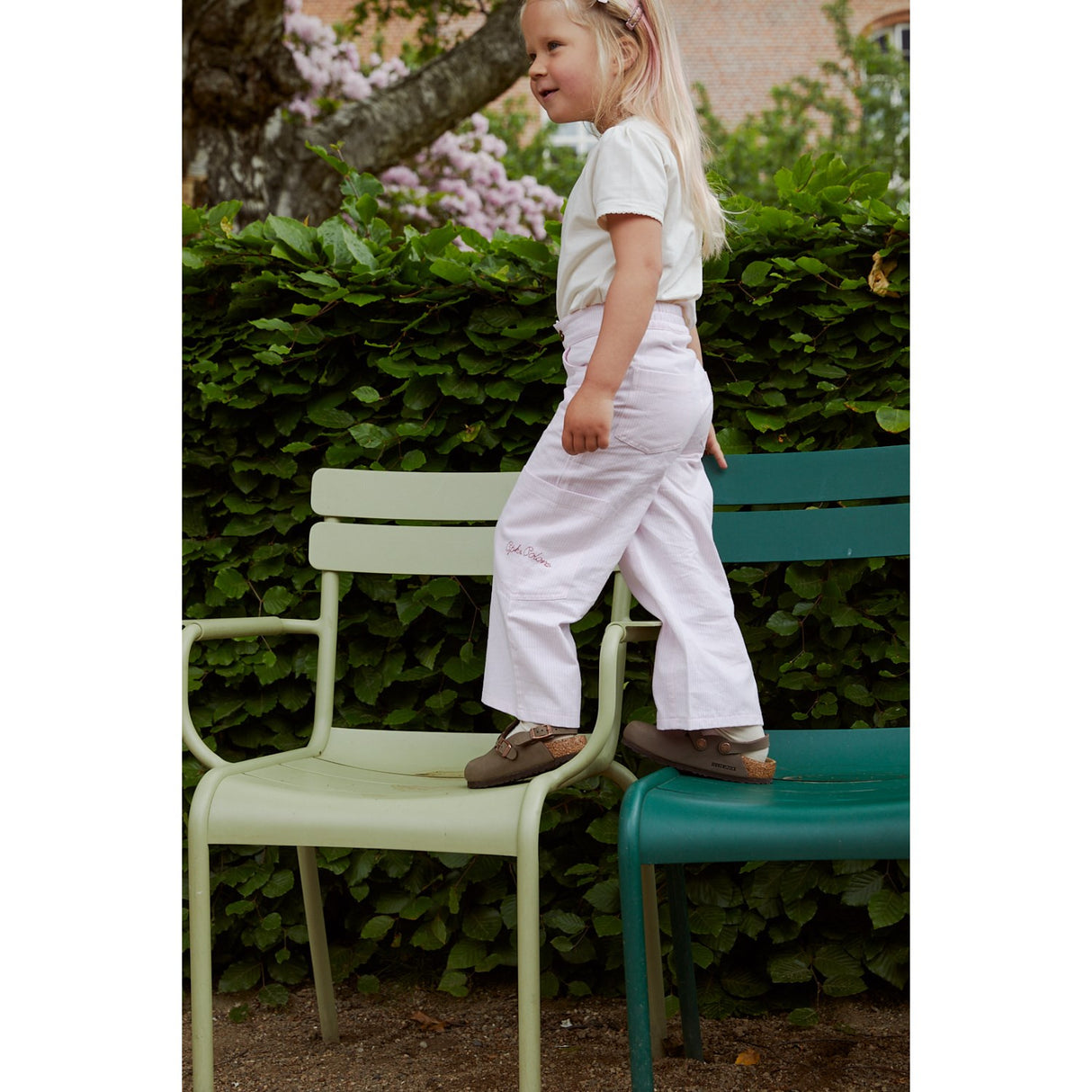 COPENHAGEN COLORS Ballerina Stripe Striped Wide Bukser m. Lommer