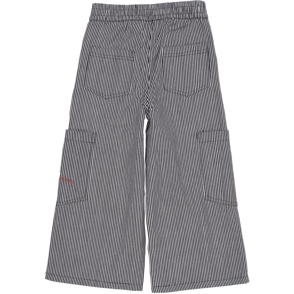 COPENHAGEN COLORS Navy Stripe Striped Wide Bukser m. Lommer