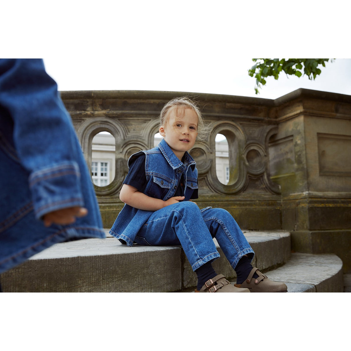 COPENHAGEN COLORS Indigo Blue Washed Organic Boyish Denim Vest