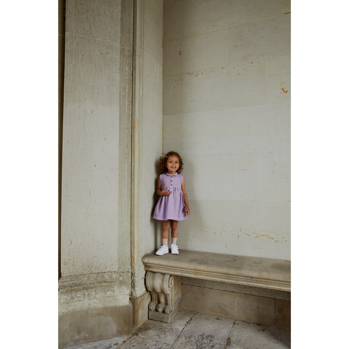 COPENHAGEN COLORS Lavender Organic Twill Kjole m. Krave