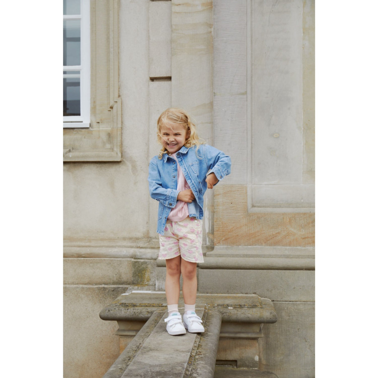 COPENHAGEN COLORS Heart Aop Heart & Dots Shorts m. Flæselommer