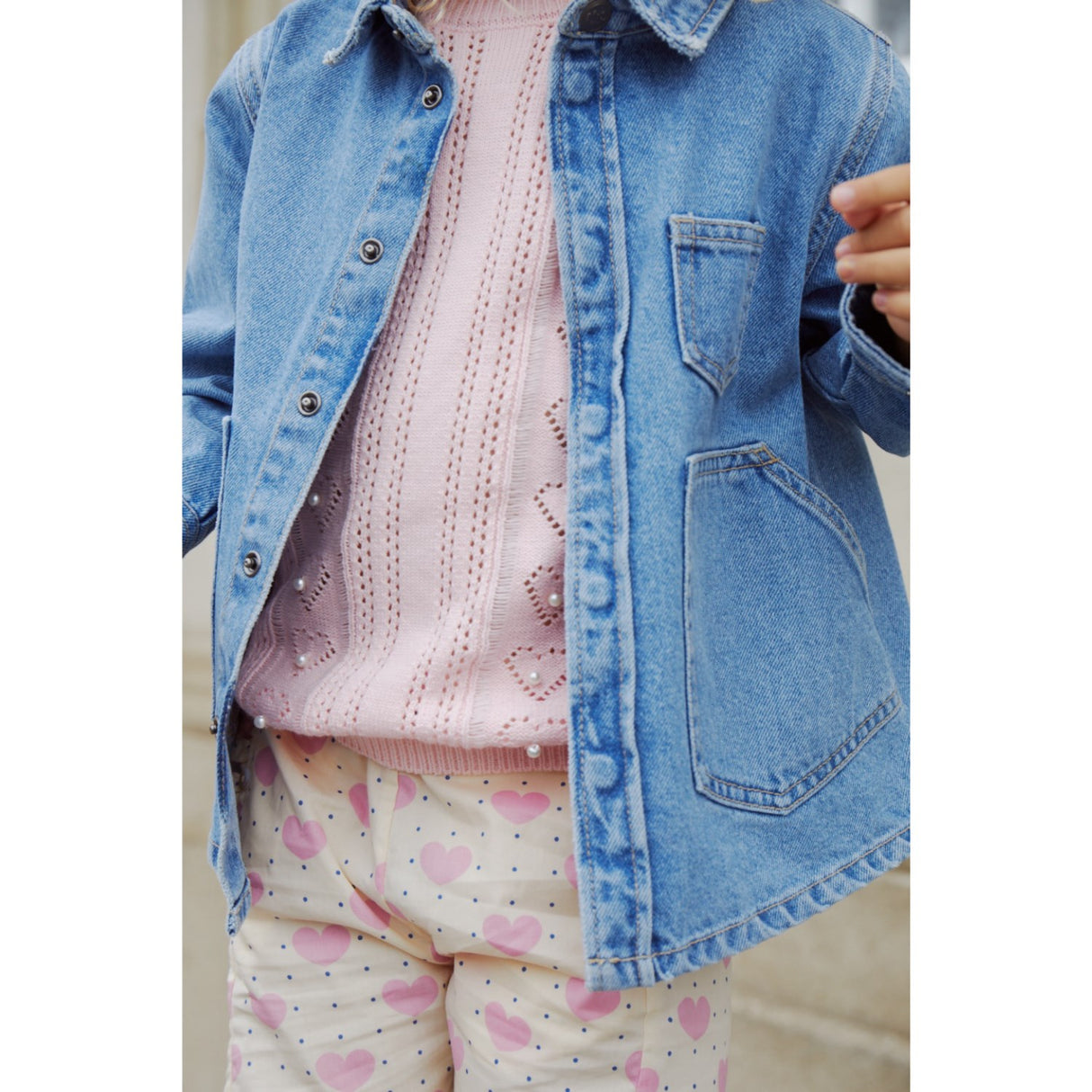 COPENHAGEN COLORS Heart Aop Heart & Dots Shorts m. Flæselommer