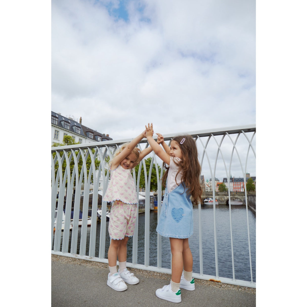 COPENHAGEN COLORS Super Lt Blue Indigo Washed Organic Denim Spencer Kjole m. Hjerte