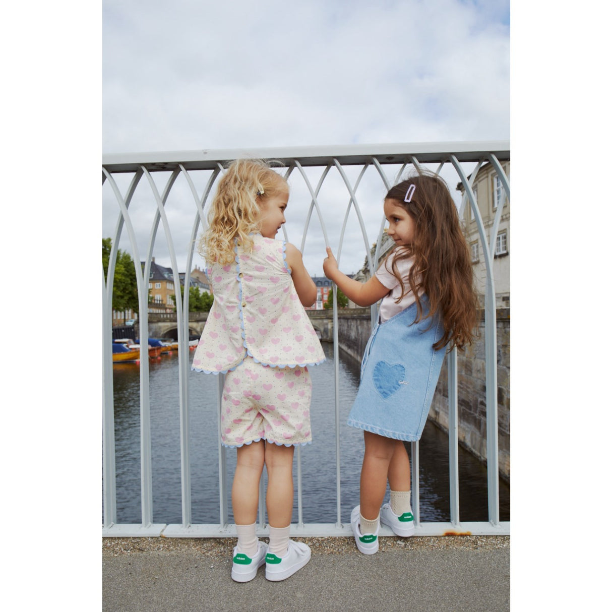 COPENHAGEN COLORS Heart Aop Heart & Dots Top