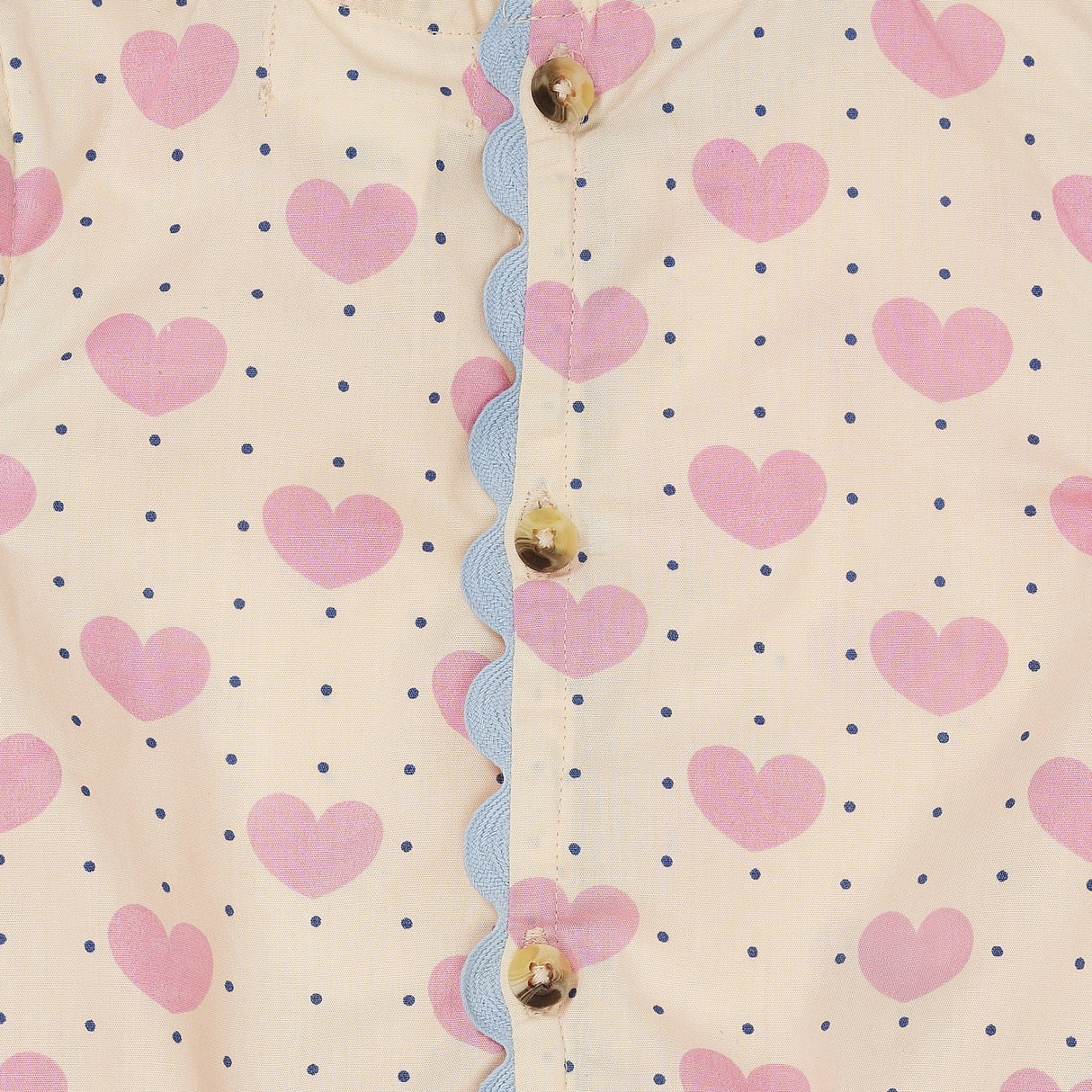 COPENHAGEN COLORS Heart Aop Heart & Dots Top