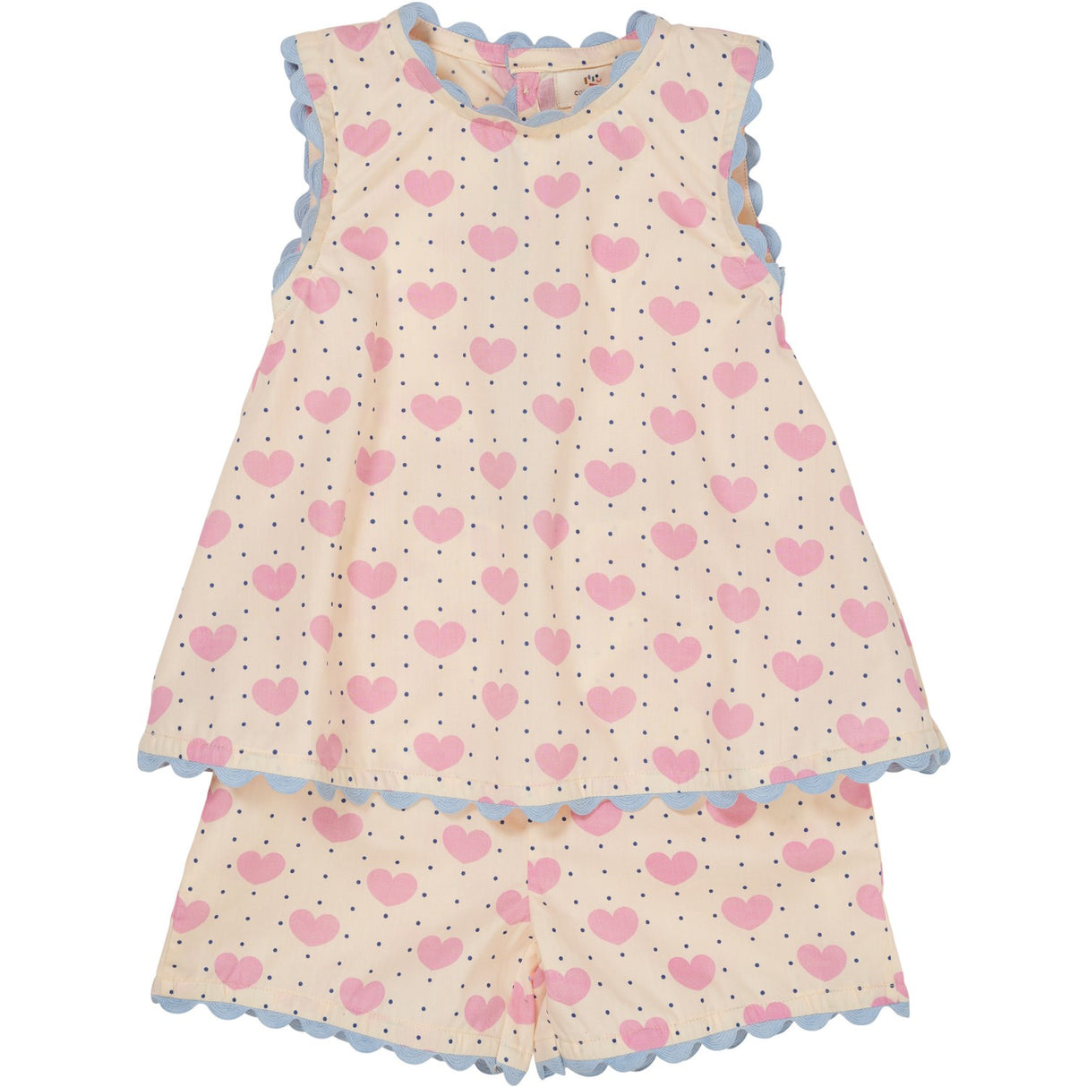 COPENHAGEN COLORS Heart Aop Heart & Dots Top