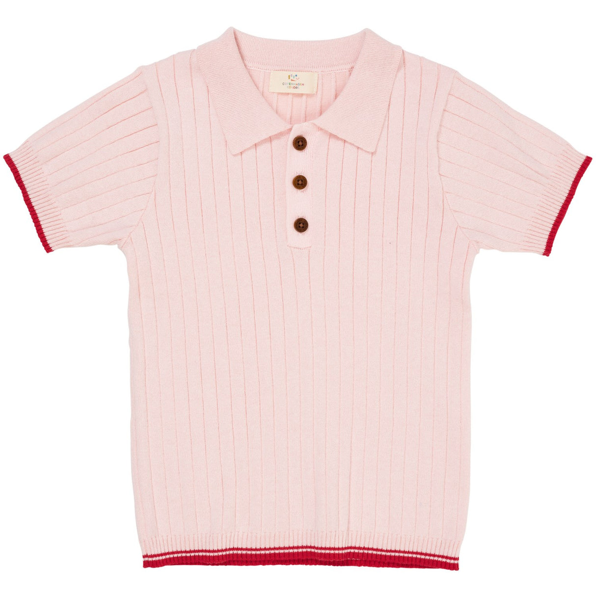 COPENHAGEN COLORS Ballerina/Berry Comb. Rib Strikket Polo