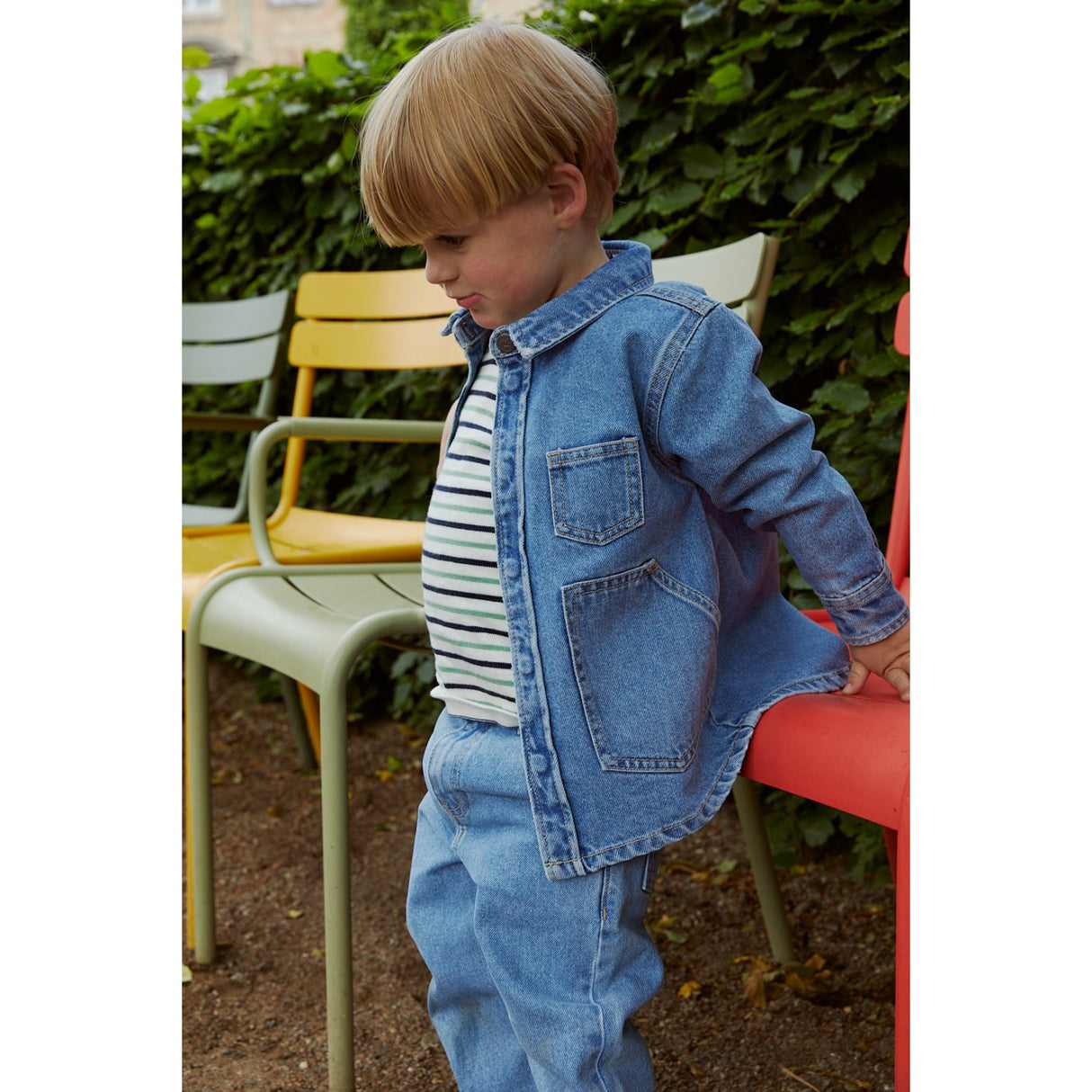 COPENHAGEN COLORS Lt Blue Indigo Washed Organic Junior Jeans, Reugular Fit