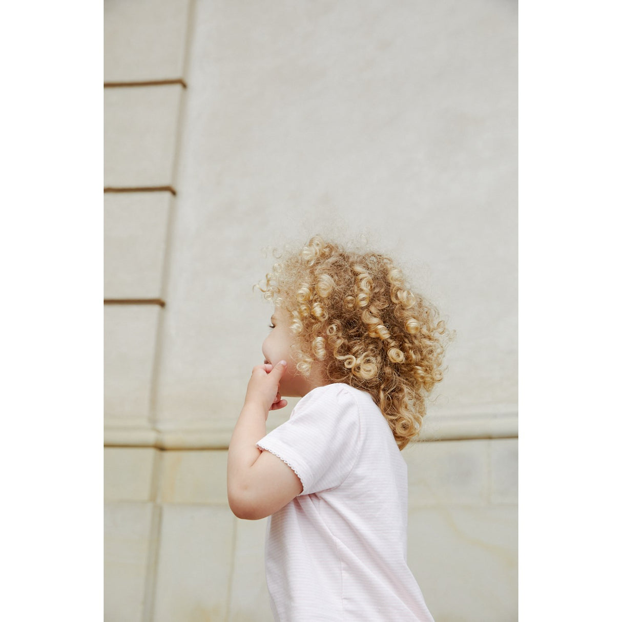 COPENHAGEN COLORS Ballerina/cremestribet stribet T-shirt