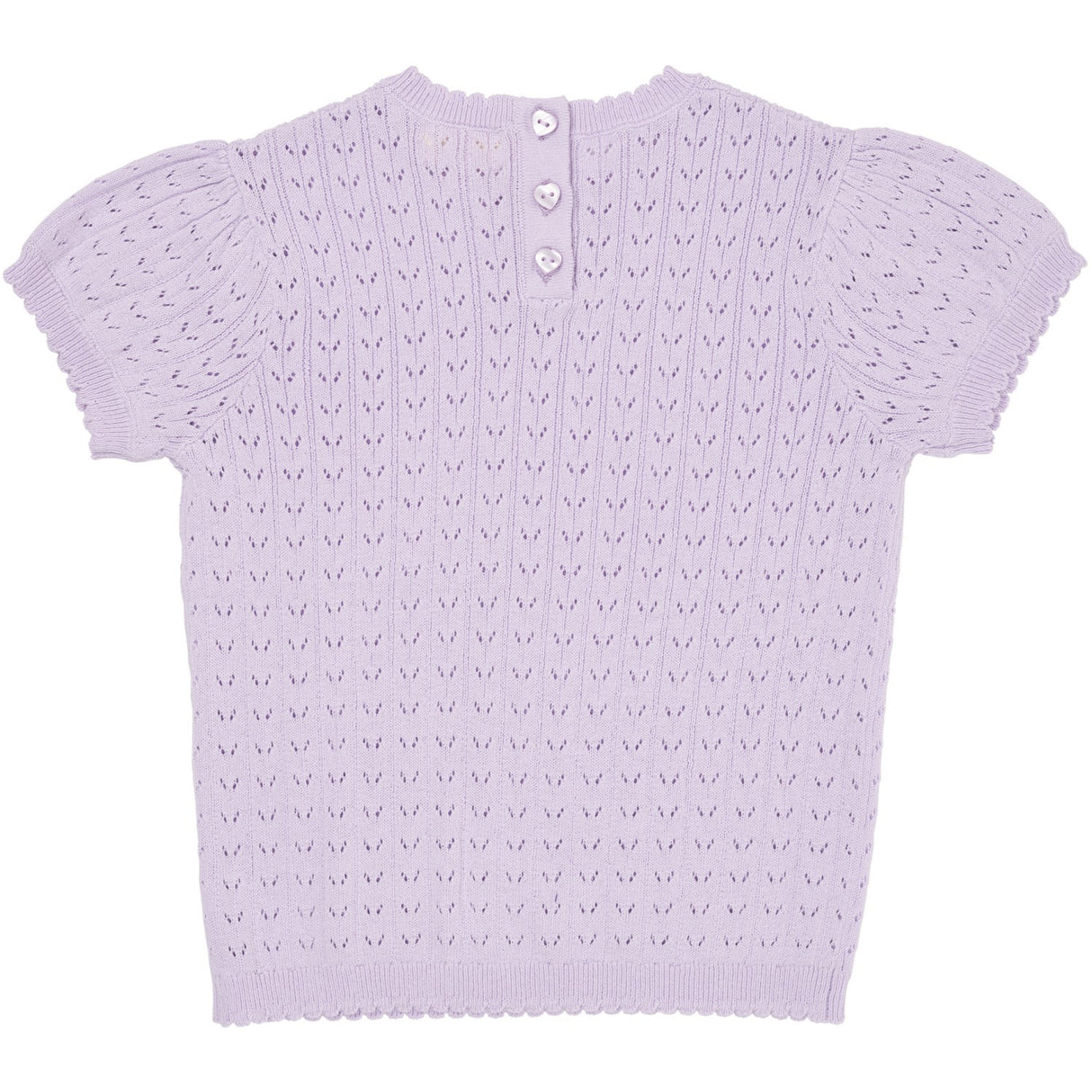COPENHAGEN COLORS Lavendel strikket Pointelle T-shirt