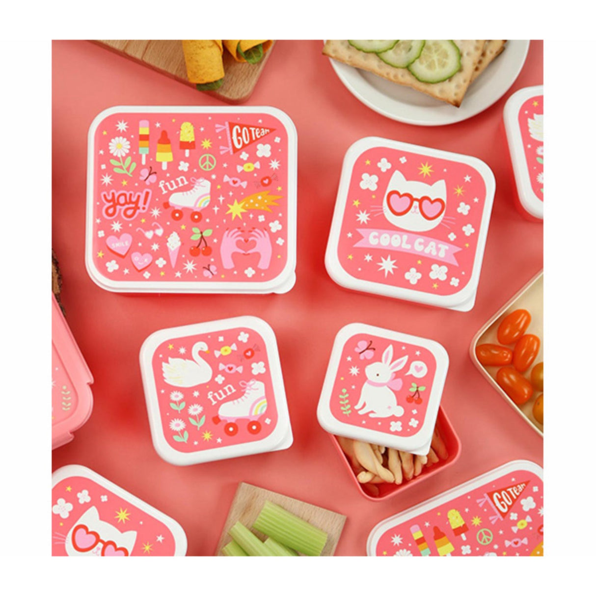 A Little Lovely Company Fun Lunch & Snack Box Sæt