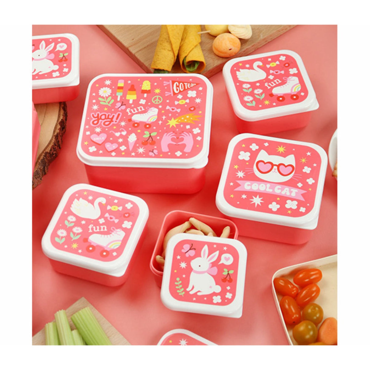 A Little Lovely Company Fun Lunch & Snack Box Sæt