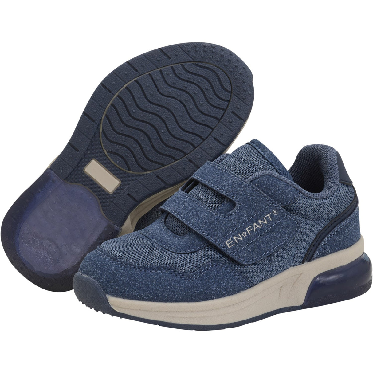 En Fant Vintage Indigo Sneakers Velcro m. Lys