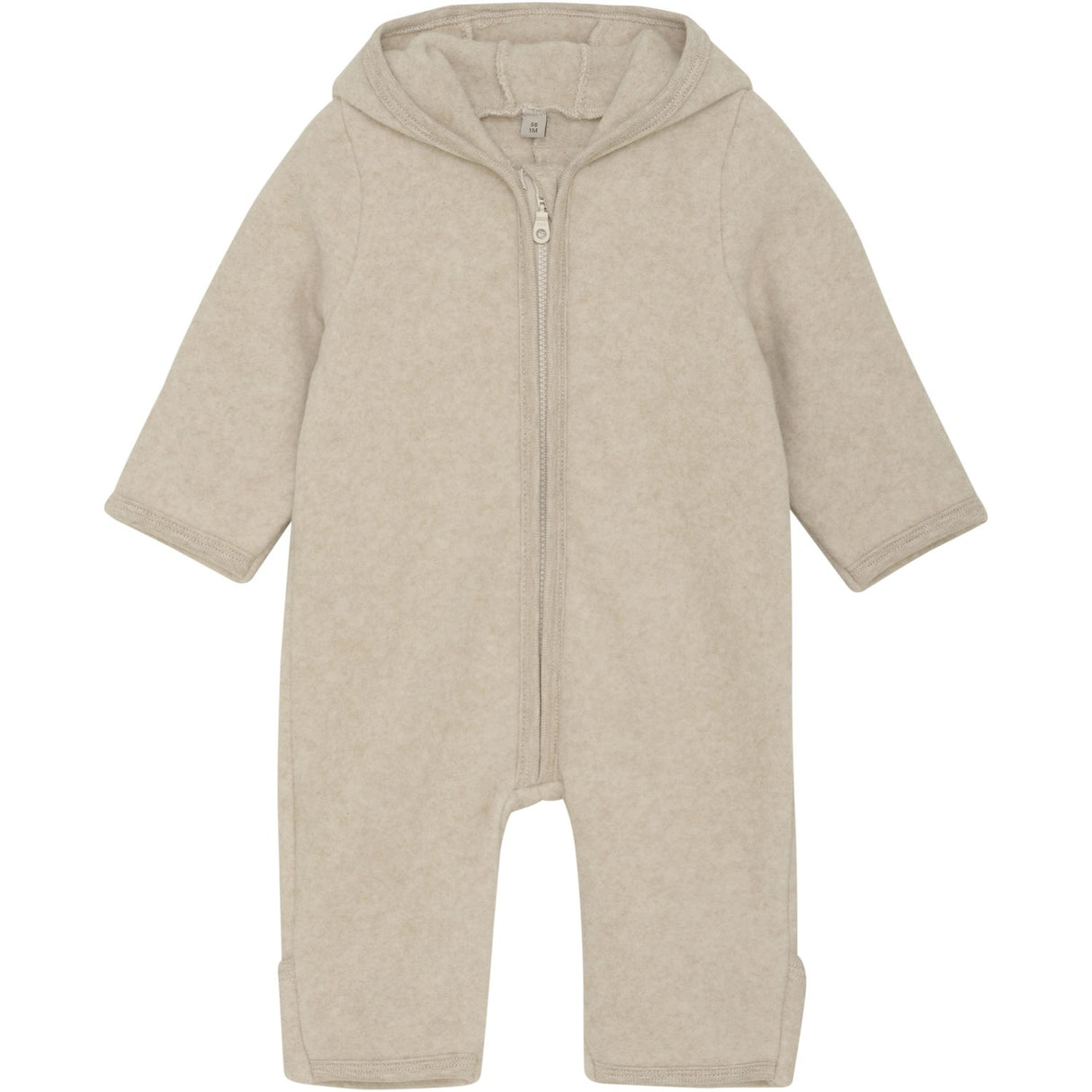 Huttelihut Camel Melange Køredragt Ears Cot. Fleece