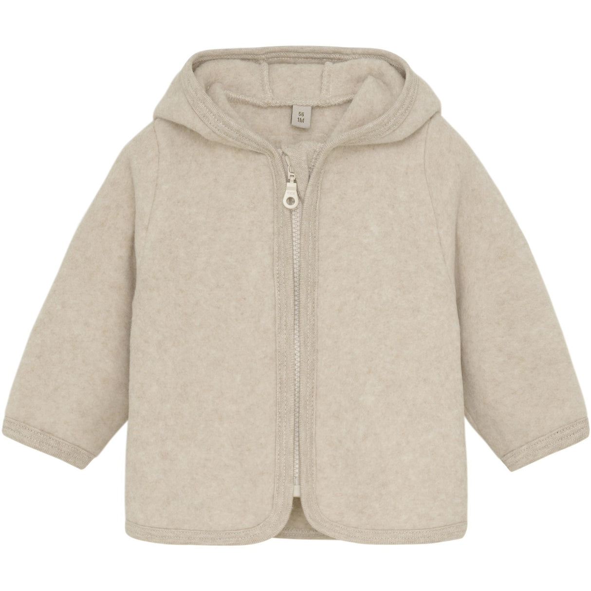 Huttelihut Camel Melange Jakke Ears Bomuld Fleece