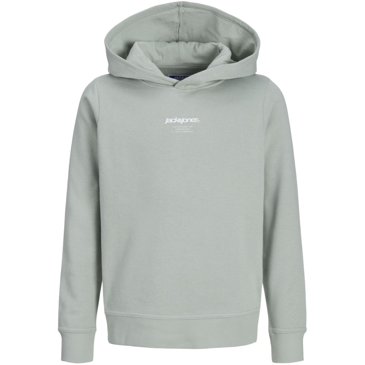 Jack & Jones Junior Aqua Gray Tarmac Camo Back Print Hættetrøje
