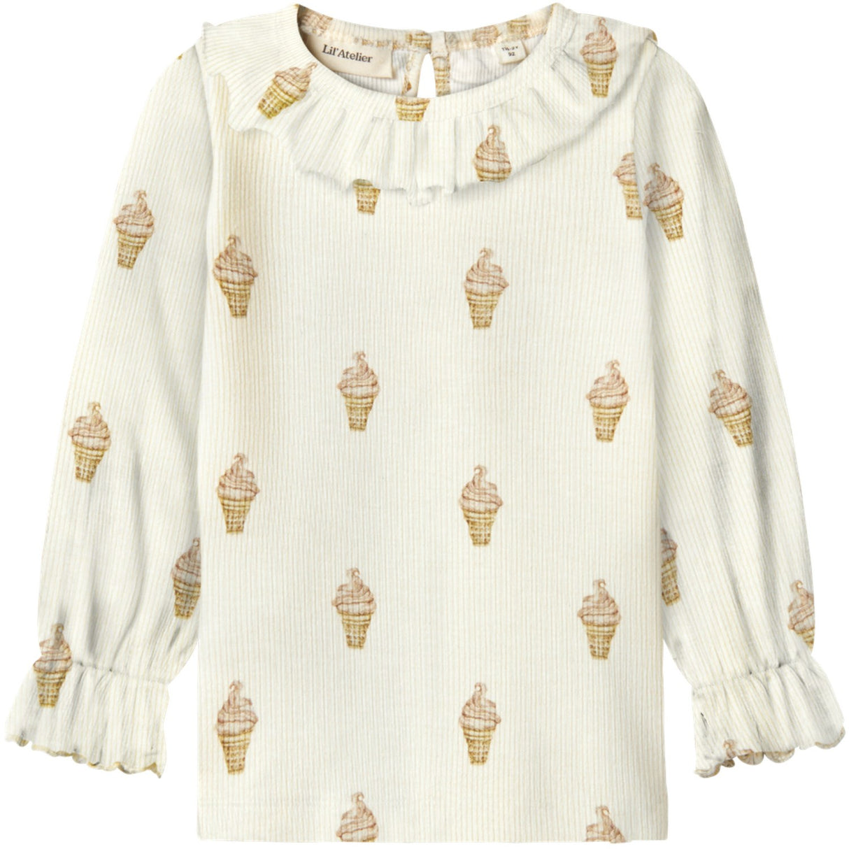 Lil'Atelier Turtledove Ice Cream Gavo Eug Slim Bluse
