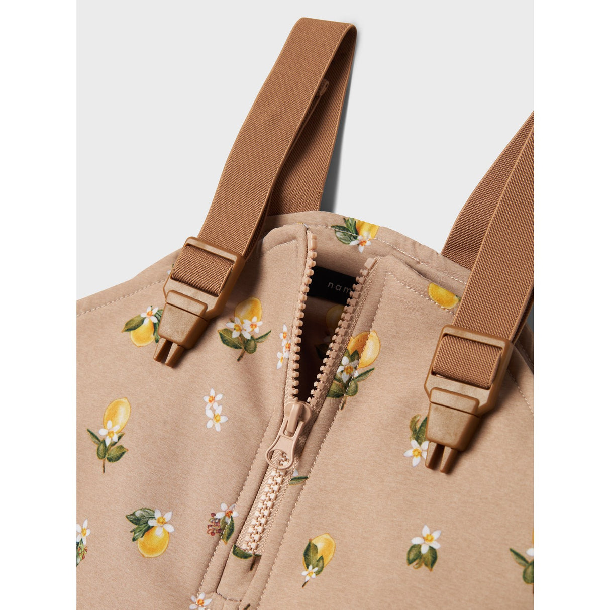 Name It Light Taupe Lemons Alfa08 Softshell Bukser AOP Fo