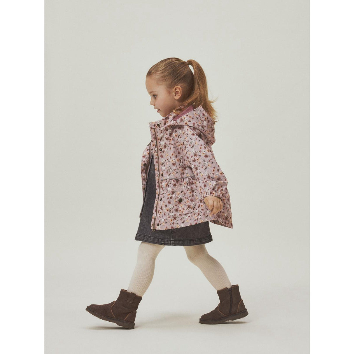 Name It Pale Mauve Flowers Malex08 Jakke AOP Fo