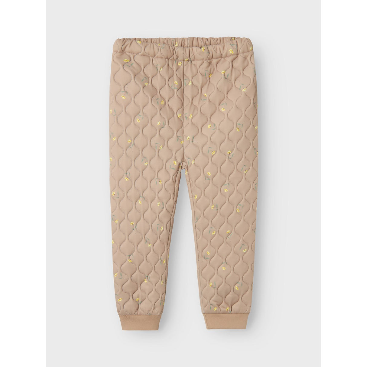 Name It Light Taupe Flower Moon Quiltet Sæt AOP Fo