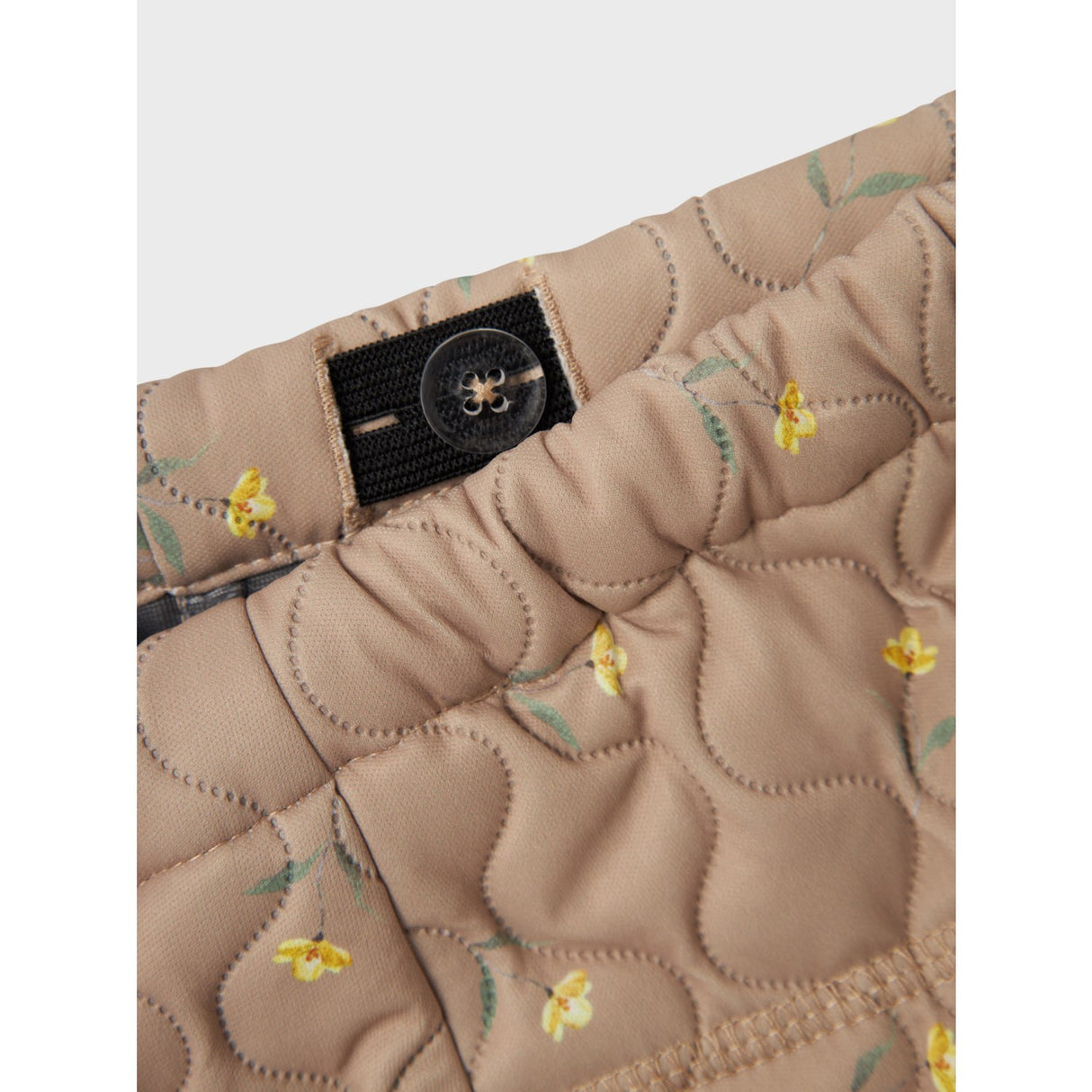 Name It Light Taupe Flower Moon Quiltet Sæt AOP Fo