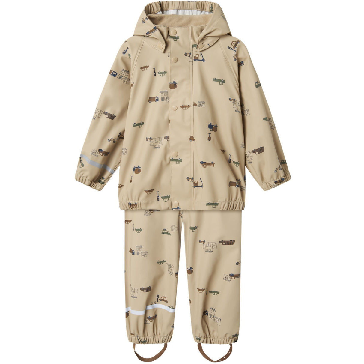 Name It White Pepper Small City Dry10 Regnsæt AOP Fo