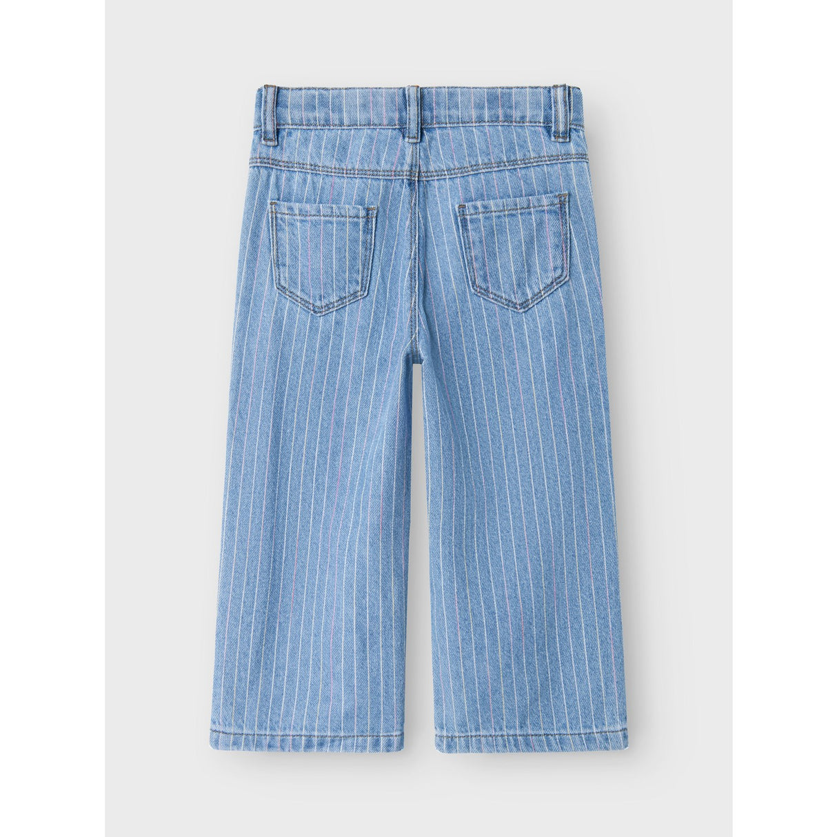 Name It Light Blue Denim Multi Rose Wide Stripe Jeans