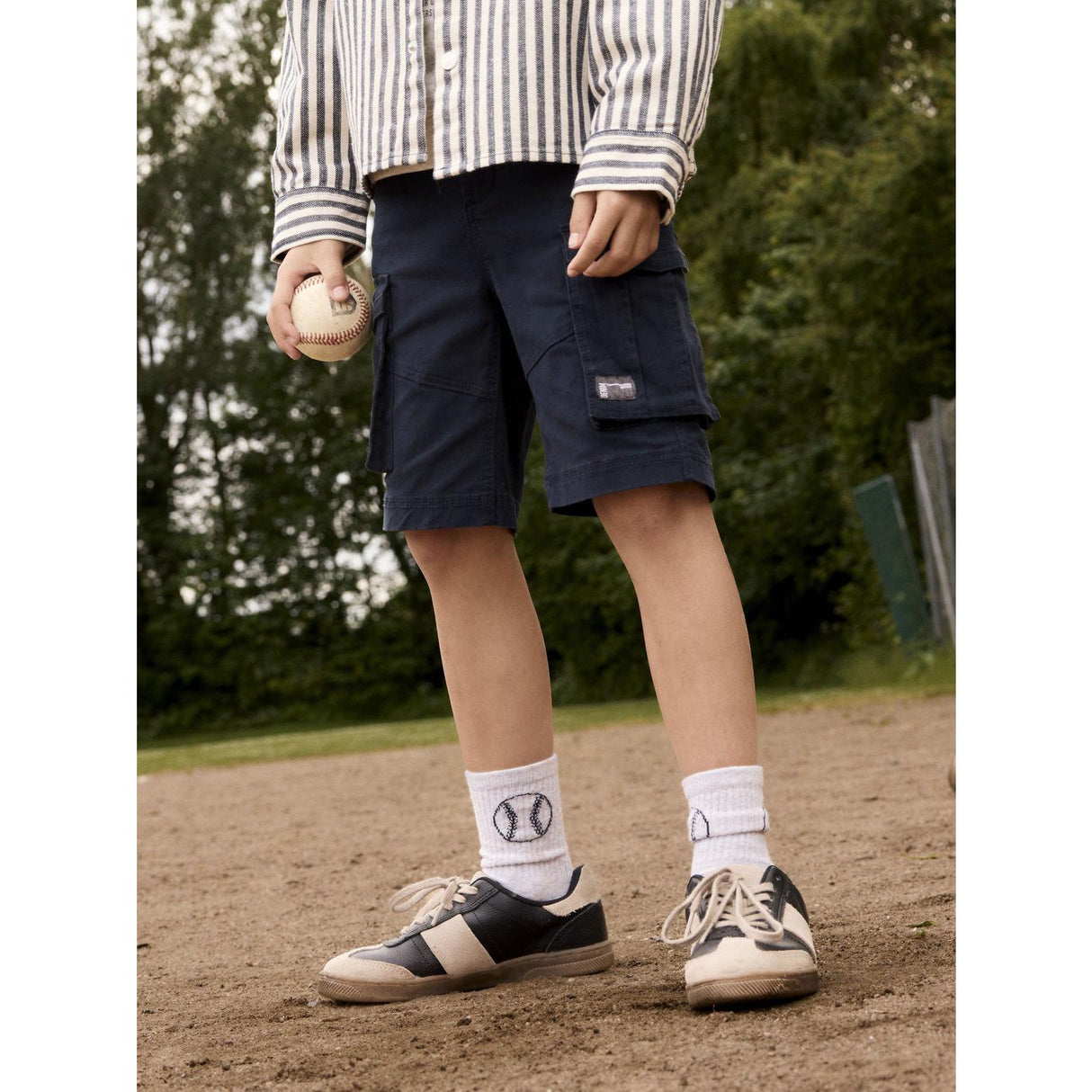 Name It Light Grey Melange Bright White Dale 2-Pak Strømper