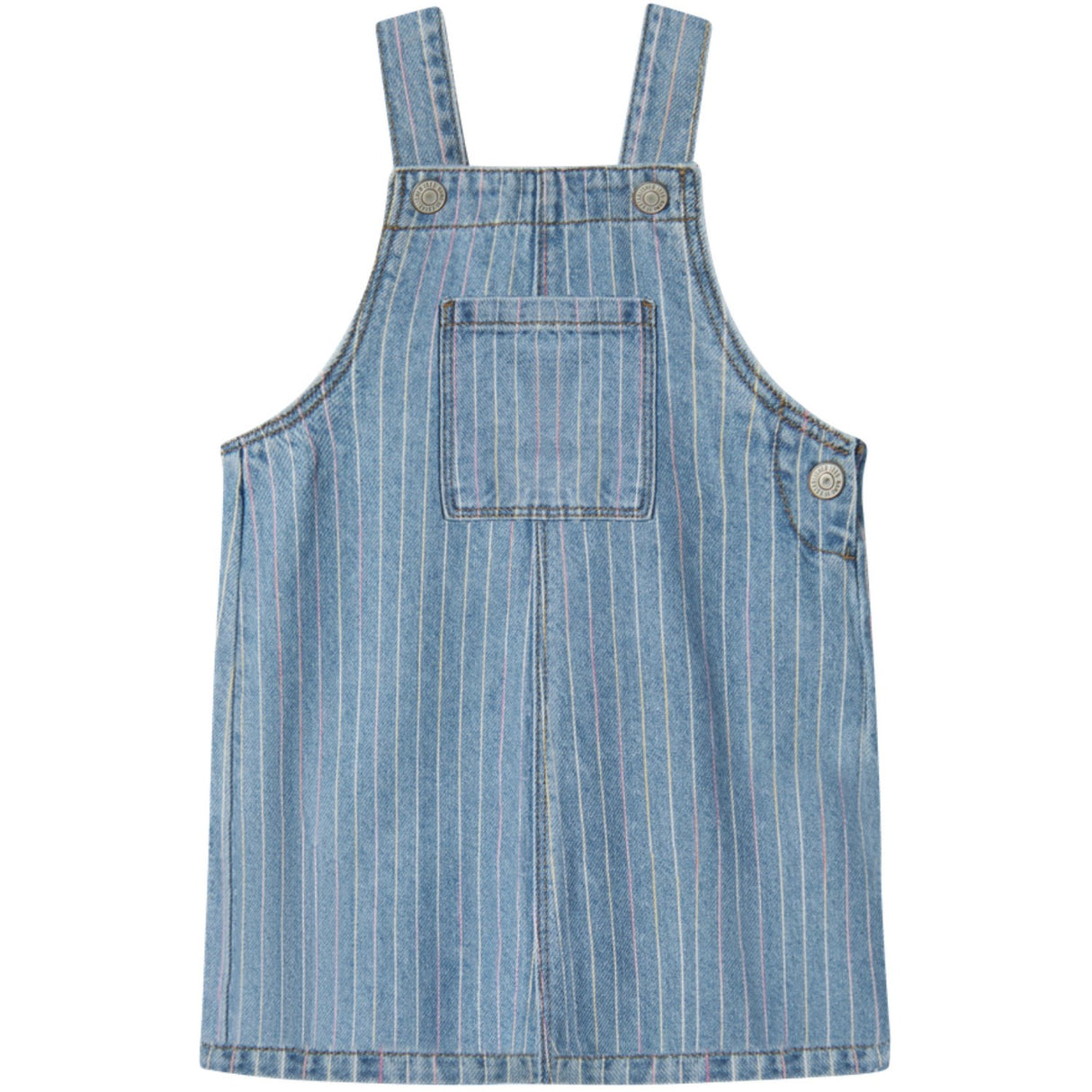 Name It Light Blue Denim Multi Macie Stripe Denim Spencer Kjole