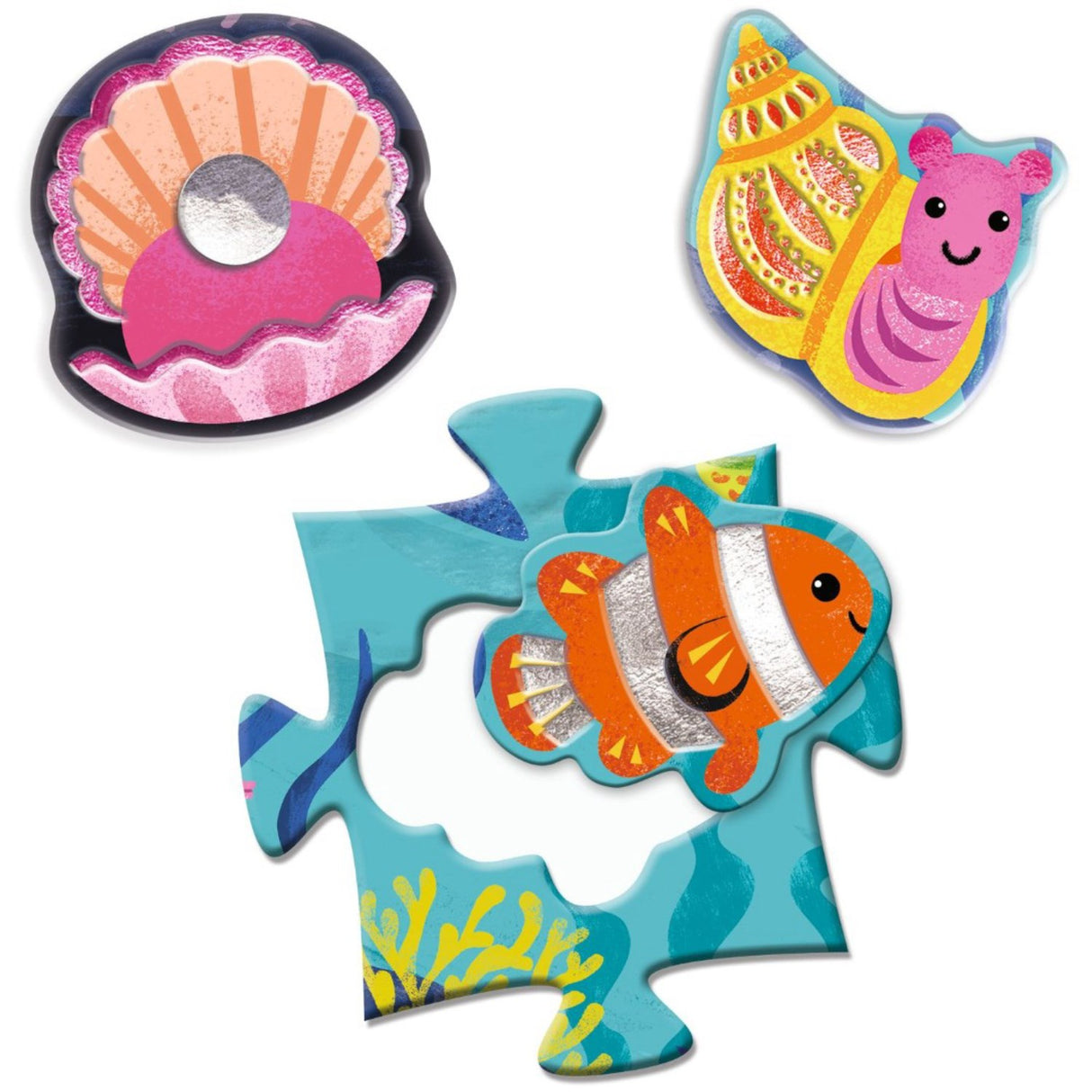 Djeco Følepuslespil, havet- 24+8 brikker