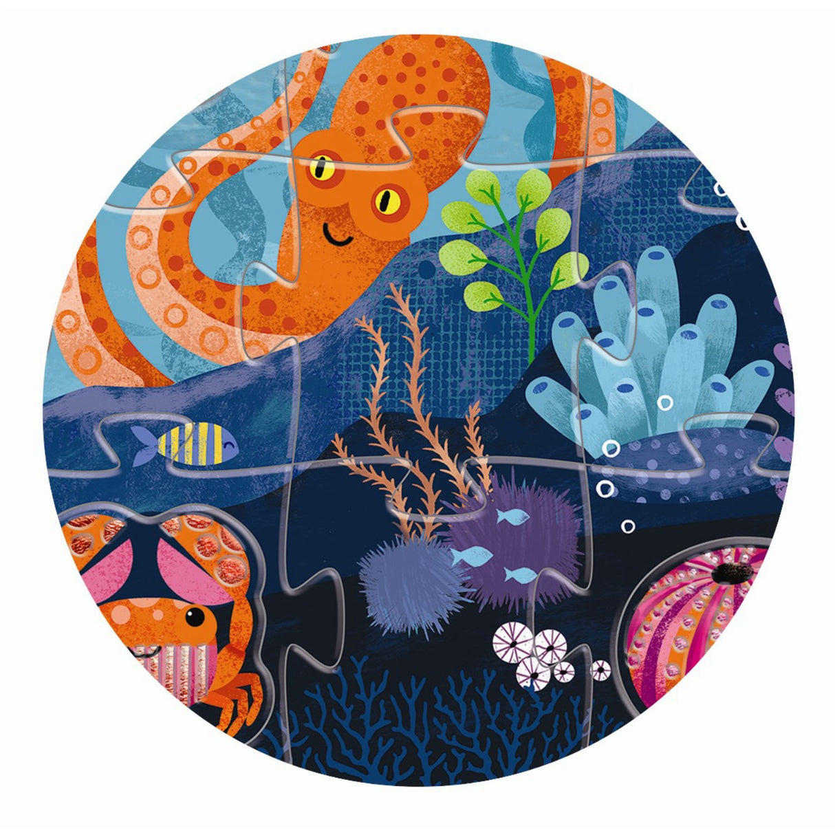 Djeco Følepuslespil, havet- 24+8 brikker