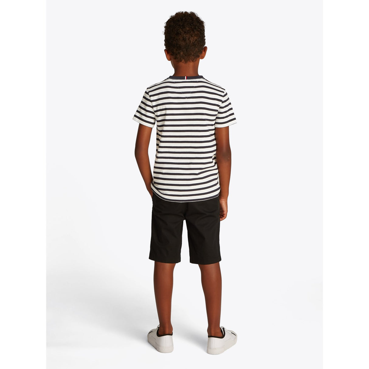 Tommy Hilfiger Dark Night Navy White Breton Stripe Essential Bomuld Reg T-Skjorte