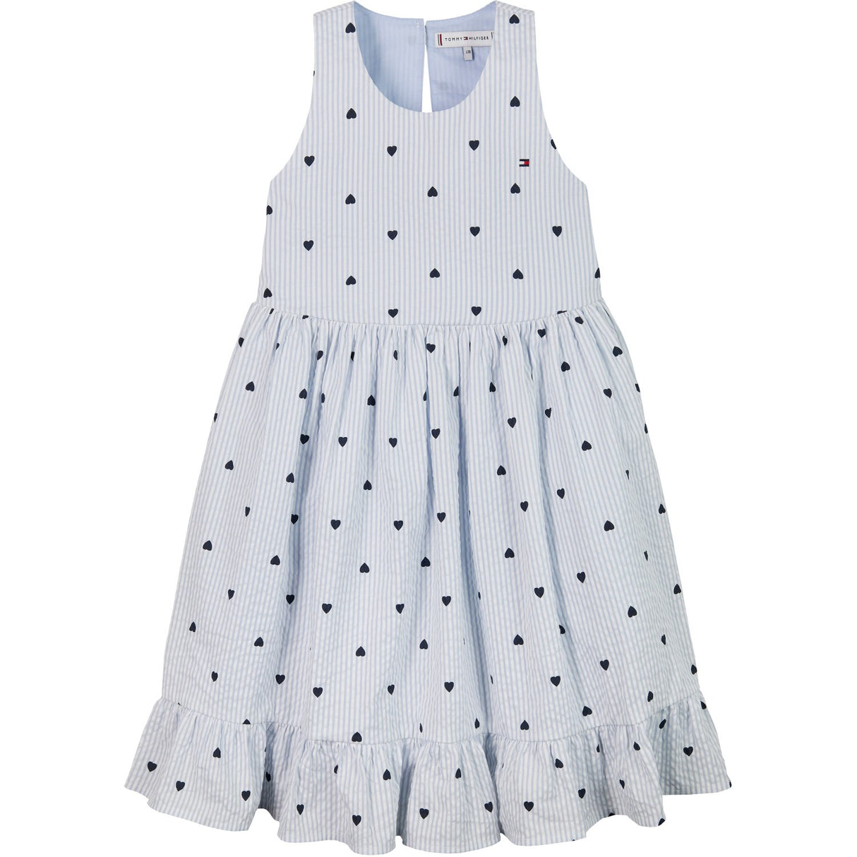 Tommy Hilfiger Breezy Blue Stripes Aop Seersucker Kjole